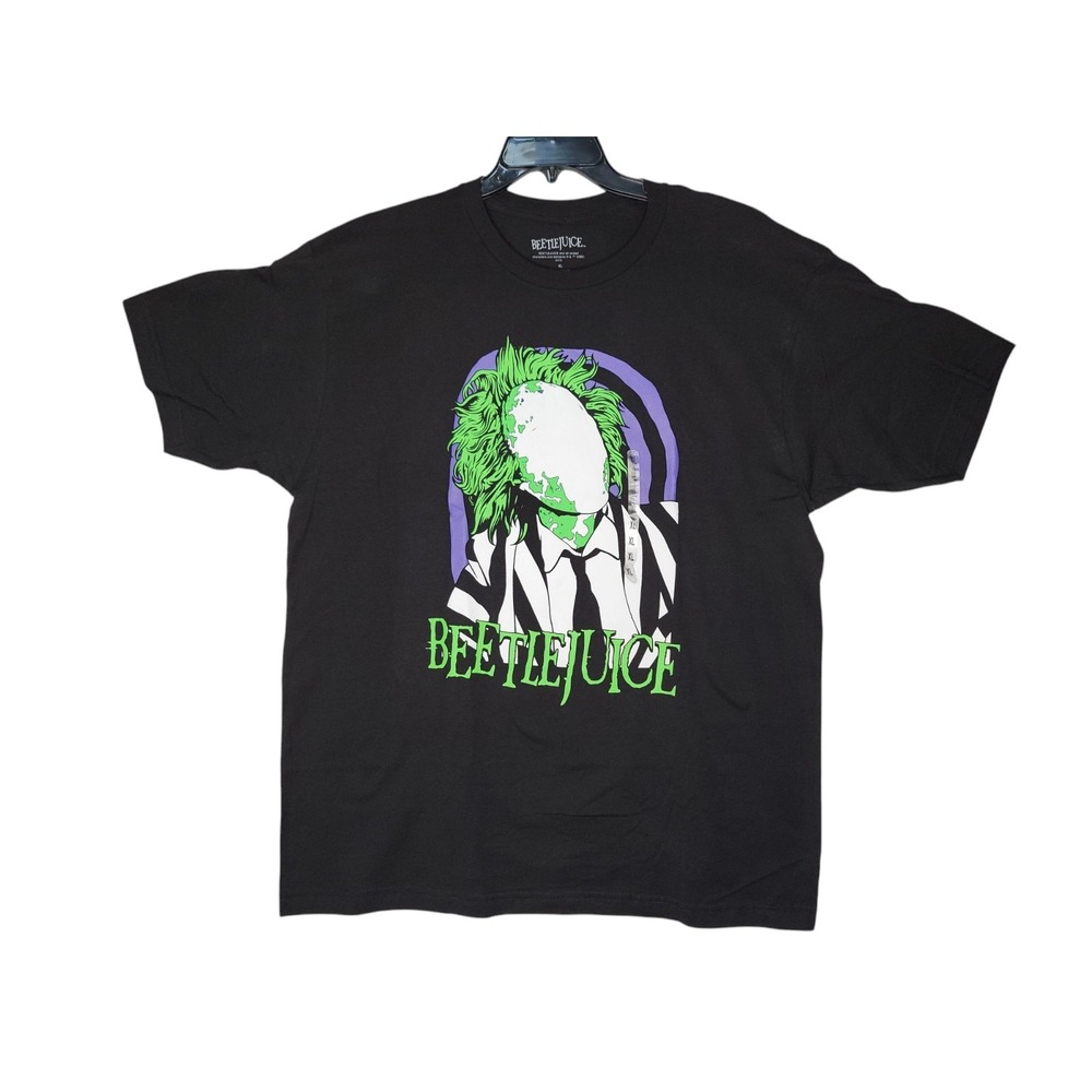 Beetlejuice Horror Movie Men's Black Shirt  Size XL NWT